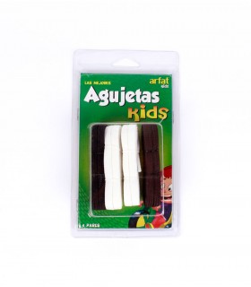 6-Pack: Kit de Agujetas Planas - 3 colores